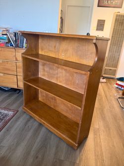 wood bookcase