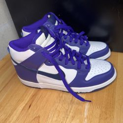 Nike Dunk High Electro Purple Midnight Navy GS 7Y / Women’s 8.5 DH9751-100