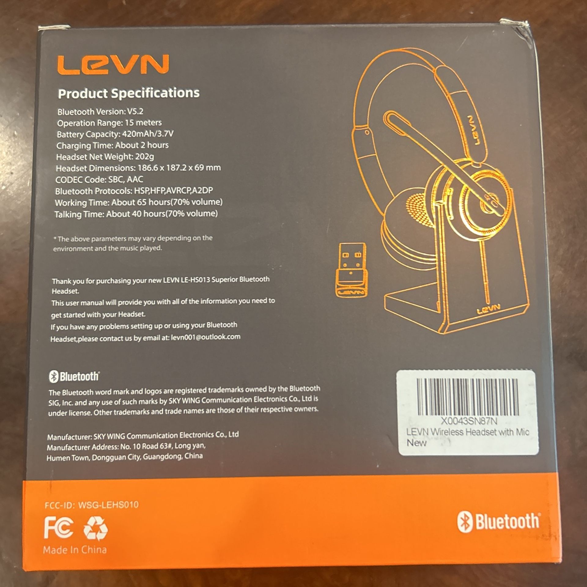 Levn Bluetooth Headset