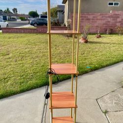 Brightech Aria Brass Shelf Floor Lamp / Display Shelf (Needs Power Adapter)