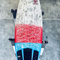 6’1” Starboard Active Carbon 4+1 swallow tail shortboard