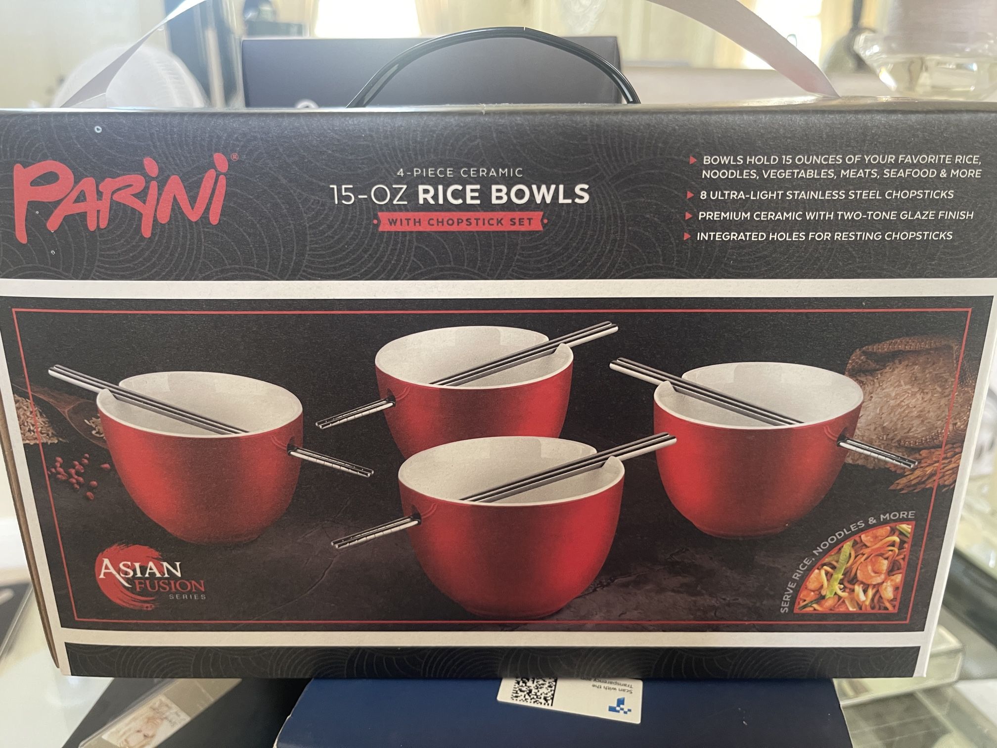 Rice Bowls With Chopsticks
