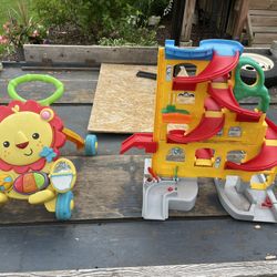 Kids Toys, push toy and car track, $5 each