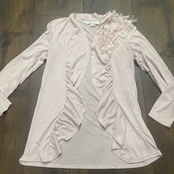 Womans Light Pink Cardigan Size Small By Ninety #2
