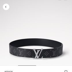 Louis Vuitton LV Initiales 40mm Reversible Belt – Monogram Eclipse – Silver Buckle