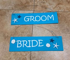 Bride & Groom Signs