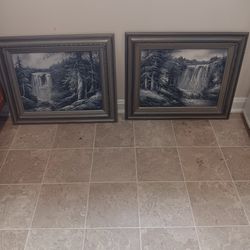 Vintage Black & White Pictures In Silver Frame 