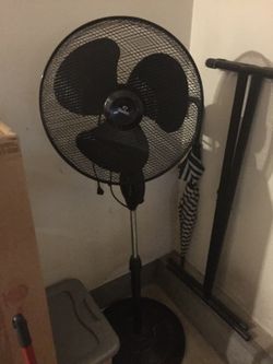 Black standing fan