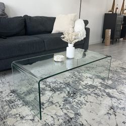 Clear Tempered Glass Coffee Table