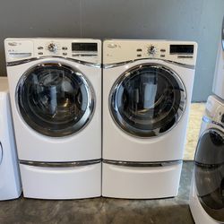 WHIRLPOOL XL CAPACITY WASHER DRYER ELECTRIC SET 