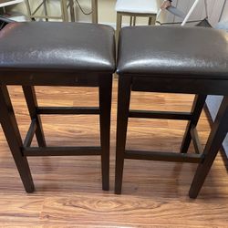 Two Brown Stools 