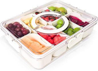 Snackle Box Container,Serving Tray with Lid & Handle (Snackle 8)