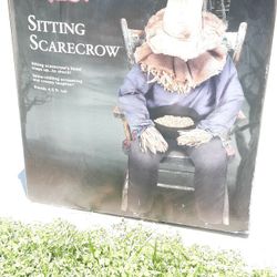 Halloween Sitting Scarecrow 