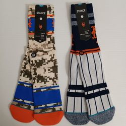 New York Mets Stance Socks Set Men's Large 9-12 