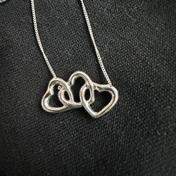 Authentic Tiffany & Co. Triple Heart Necklace