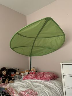 Kids bed green canopy from ikea