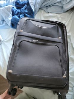 Black Soft-Shell Carry-On Spinner Luggage