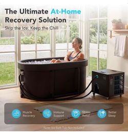 New 1HP Cold Plunge Chiller for Cold Therapy, WiFi Smart & Cools to 37°F
Works with Ice Bath Tubs, 110V Plug-and-Play, Indoor Outdoor Use