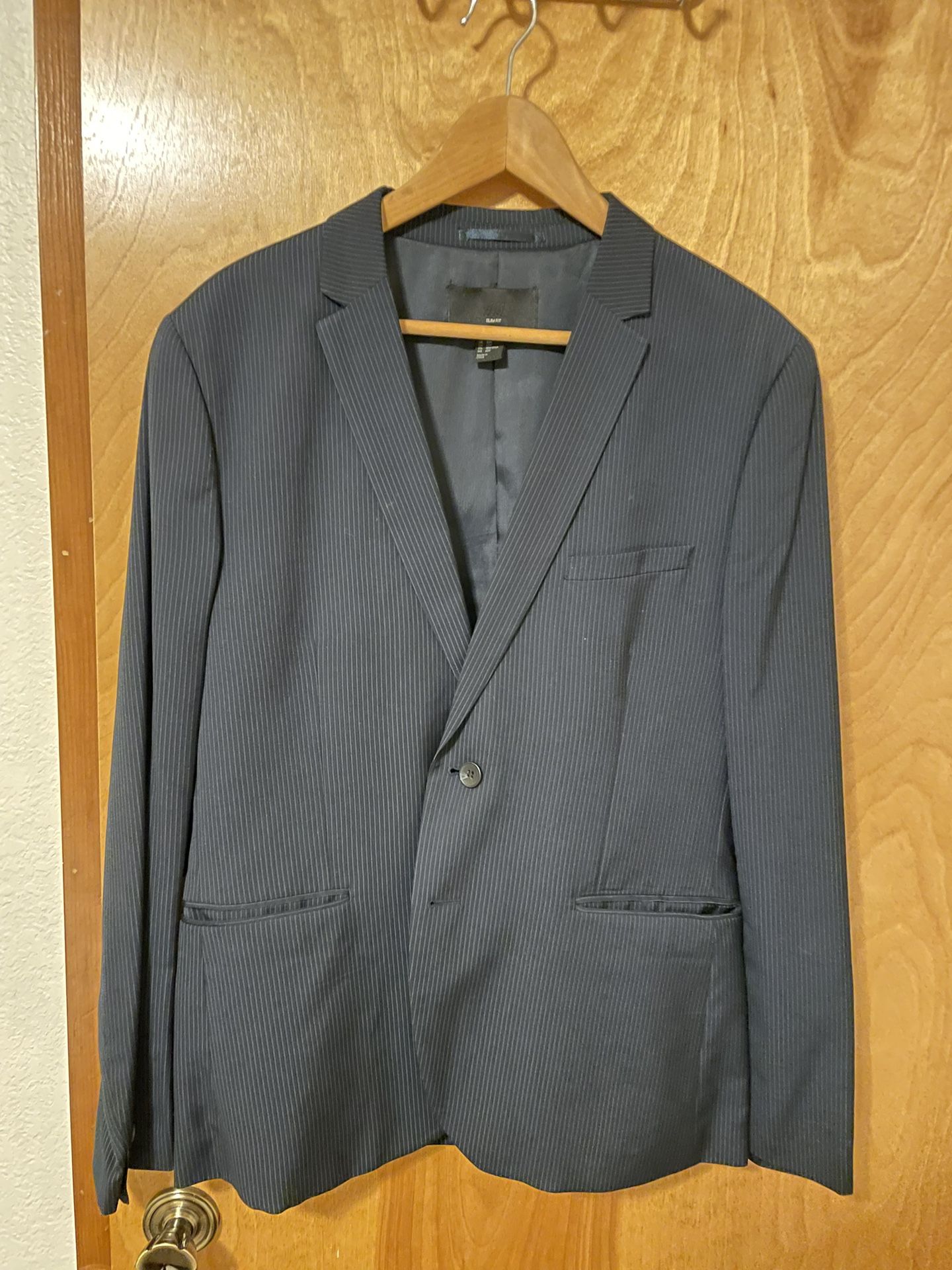H&M Blue Pinstripe Suit - Slim fit