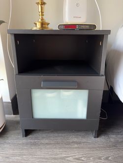 BRIMNES IKEA Nightstand, black, 15 3/8x16 1/8x20 7/8 "