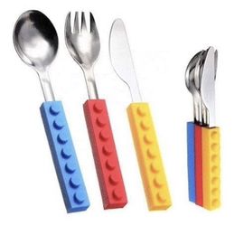 Kids Utensils Fork Knife Spoon Gift Set  SS /silicone 