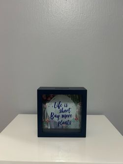 “Life is short, buy more plants” coin box