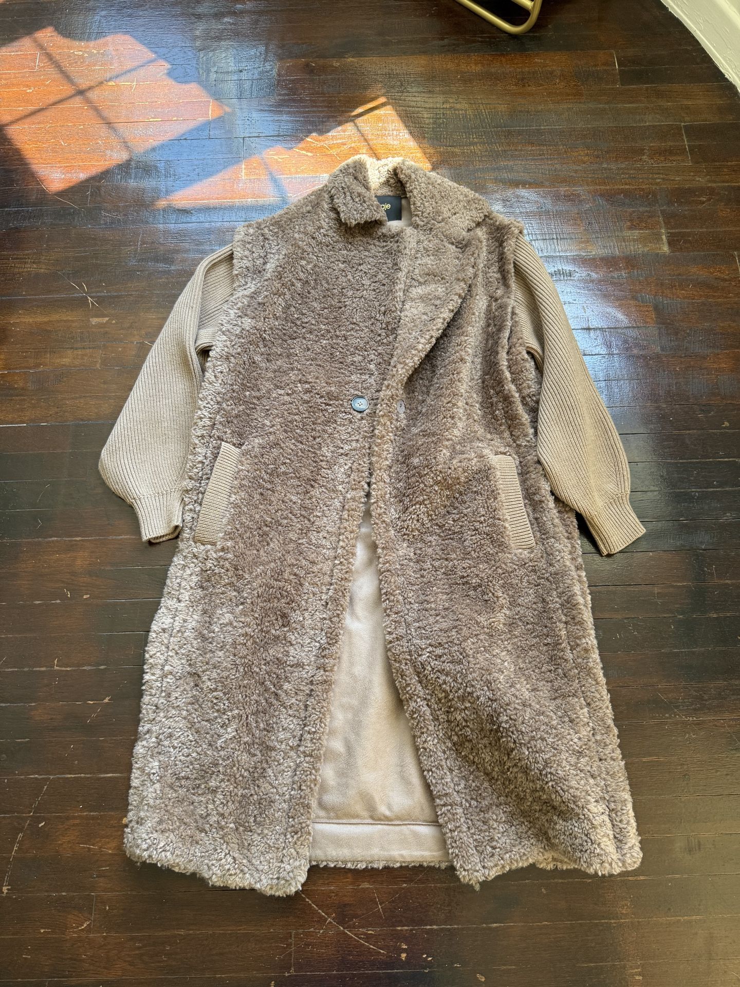 Maje faux fur coat