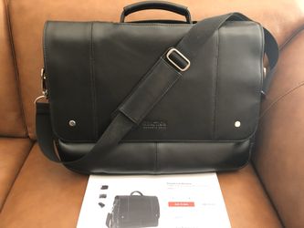 Kenneth Cole Flapover Laptop Leather Briefcase