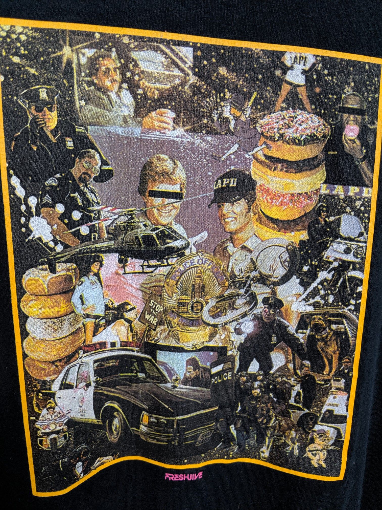 Vintage Freshjive Cop T-shirt Size L