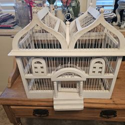 White Decorative Bird Cage