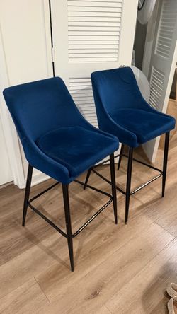 Blue bar stools