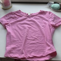 Bozzolo Pink Short Sleeve Cropper Baby Tee