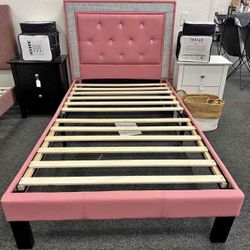 Brand new Twin Size Pink Platform Bed Frame. 