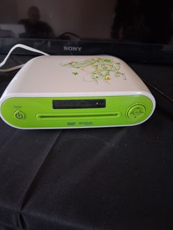 Memorex Slot-Load DVD Player w/ Remote – White & Green Floral