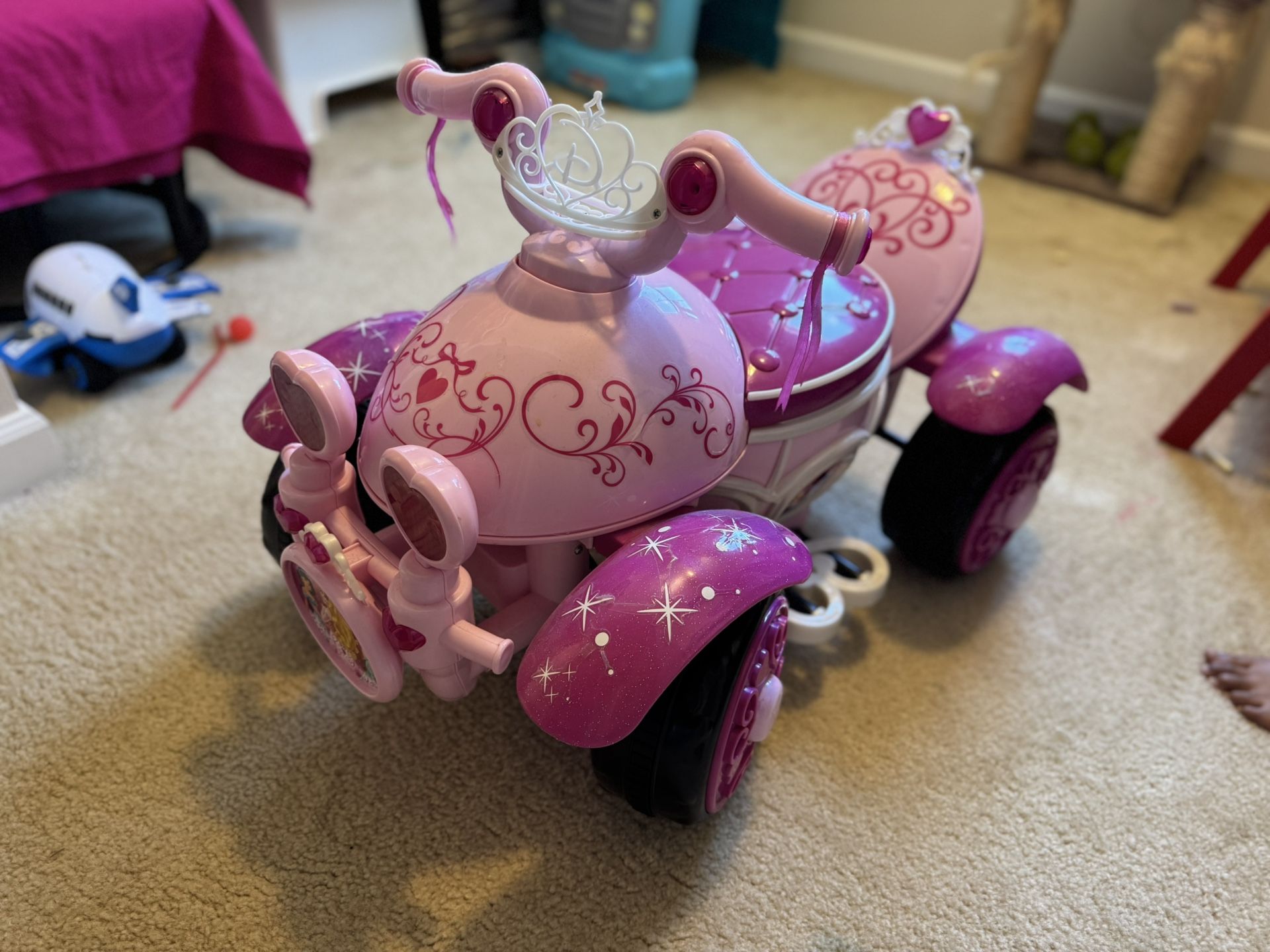 Princess Electric Ride on Quad Toy, for Children Ages 18+ months