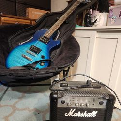 Epiphone Guitar And Marshall Amp