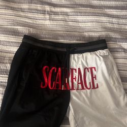 Scarface Black & White Shorts