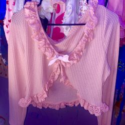 pink cardigan shirt