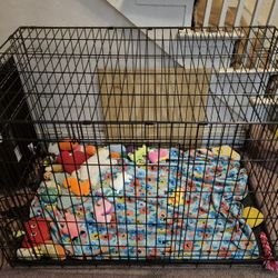 LARGE DOG CAGE WITH TRAY