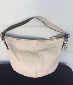 Authentic Coach Leather Hobo embellished SA03 Bag with tassel zipper n hang tag