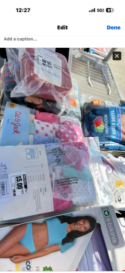 NEW ! From Target , Walmart & Amazon . 50% OFF A Few Items Left Underwears for kids , men & women , a few swimsuits & other items