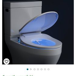 KE KING Connie Ultra-thin Electric Bidet Toilet Seat, Elongated Heated Bidet Sea