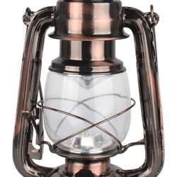 Warm White Battery Operated Lantern, Antique Metal Hanging Lantern with Dimmer Switch 4pc