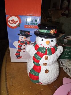 Snowman Salt N Pepper Stacker All In One