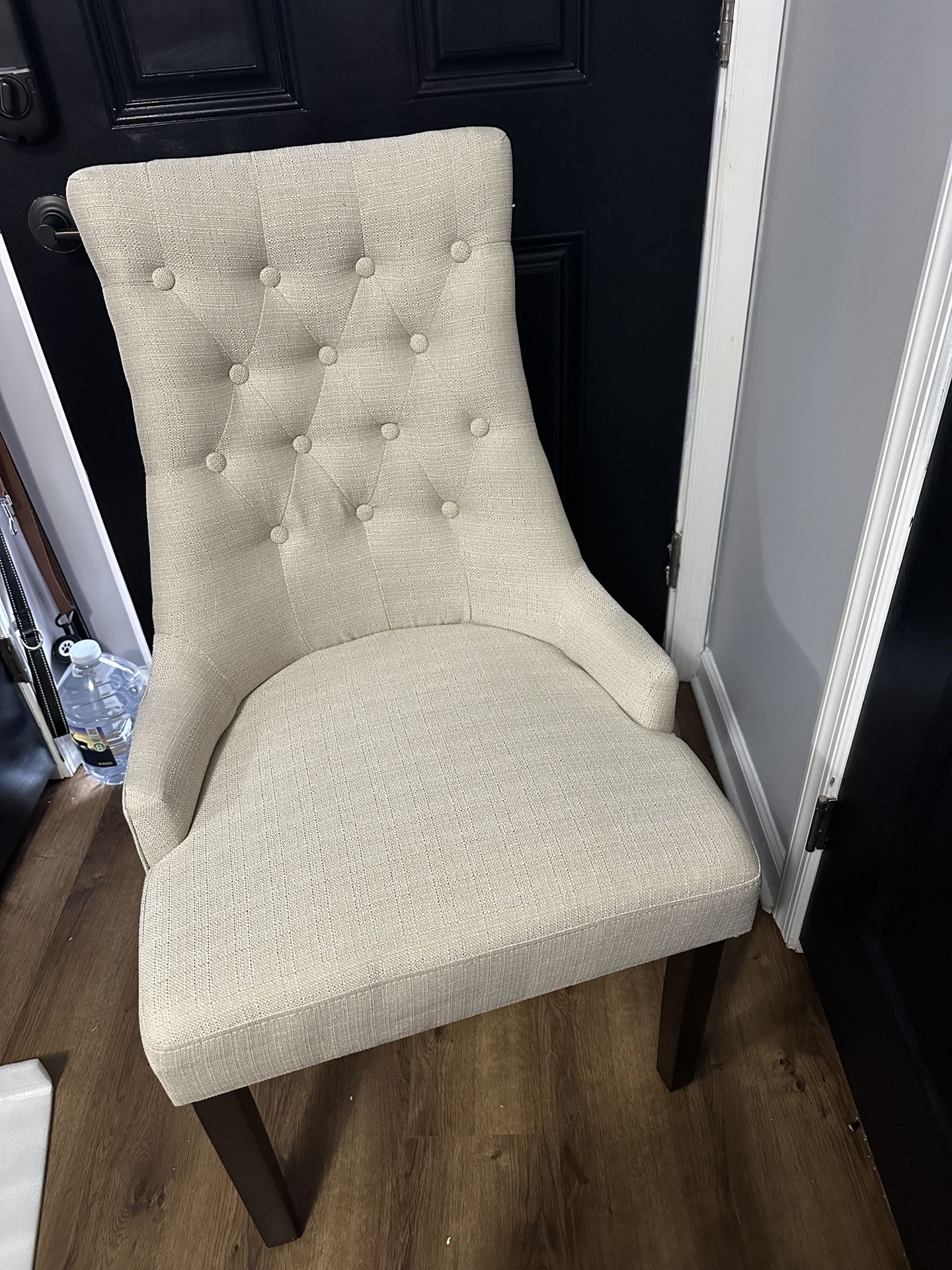 2 Beige Accent Chairs