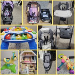 BABY ITEMS ,STROLLERS, HIGH CHAIR.