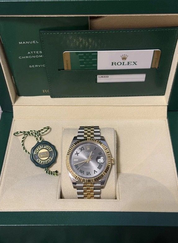 Rolex Datejust 41 'Wimbledon" 126333 - Bi-Metal: Steel/Yellow Gold Jubilee Brace