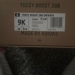 Yeezy Boost 380 Kids Size 9