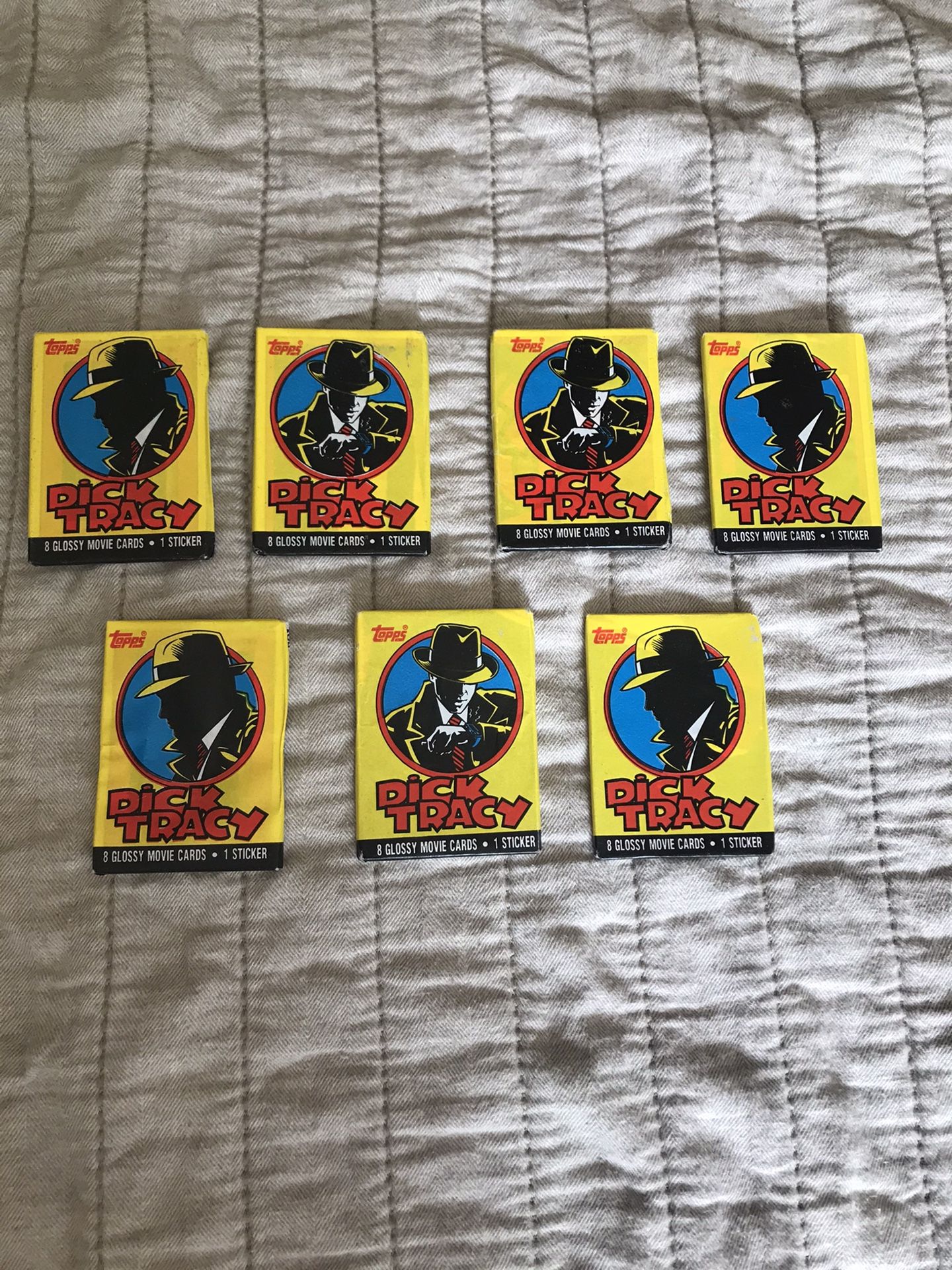 Unopened packs of “Dick tracy “ cards