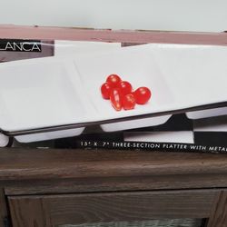 Casa Blanca 3 section platter with rack